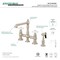 Kingston Brass KS7278PXBS English Country 8" Bridge Kitchen Faucet W/ Sprayer, Nickel KS7278PXBS - alternate 3